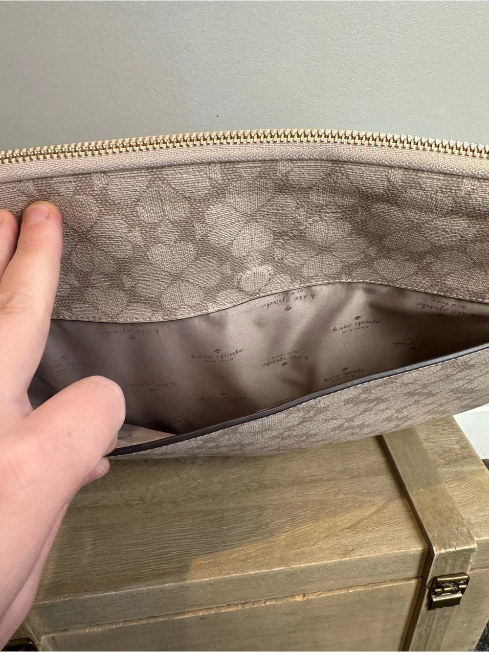 kate spade Neutral Floral-Print Laptop Sleeve